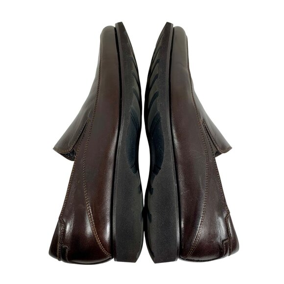 Taryn Rose Brown Leather Slip-On Loafers Cushion Heels Mens Size 10 C - Picture 6 of 9